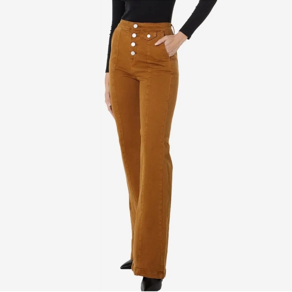 BLANK NYC THE DELANCEY  GOLDEN  LATTE WIDE LEG BUTTON FLY PANT  NWT SZ 29